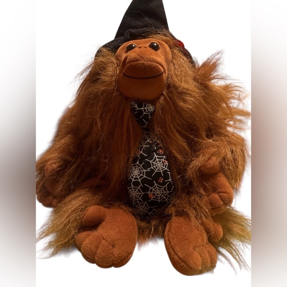 Vintage 1980s Plush Creations Halloween Orangutan Monkey Plush Stuffed Animal - Picture 4 of 8